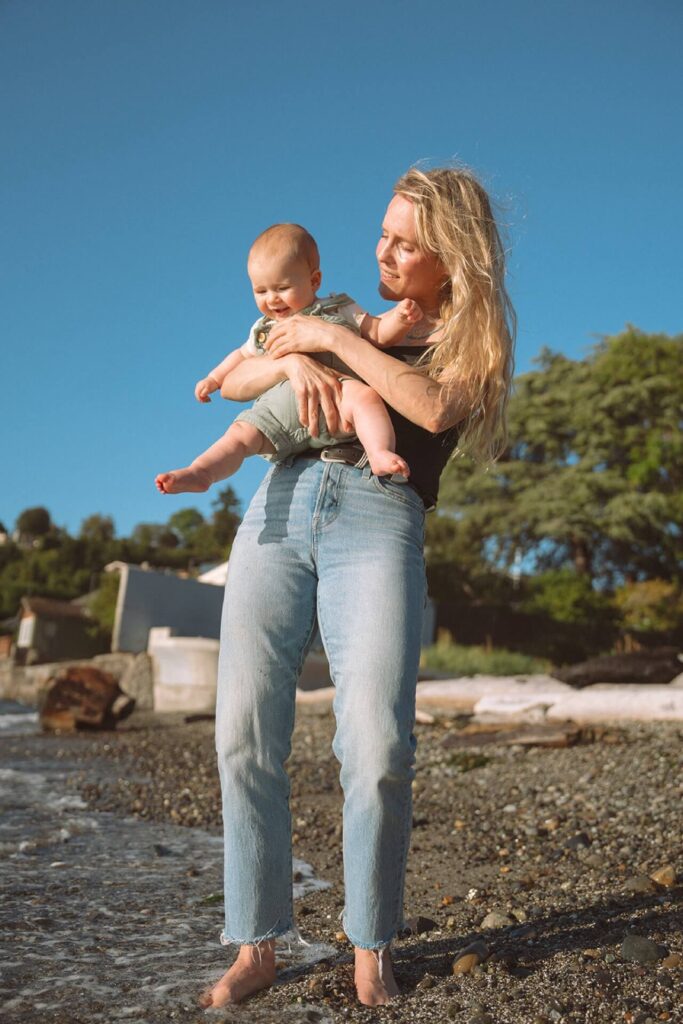 seattle newborn photos at lowman beach