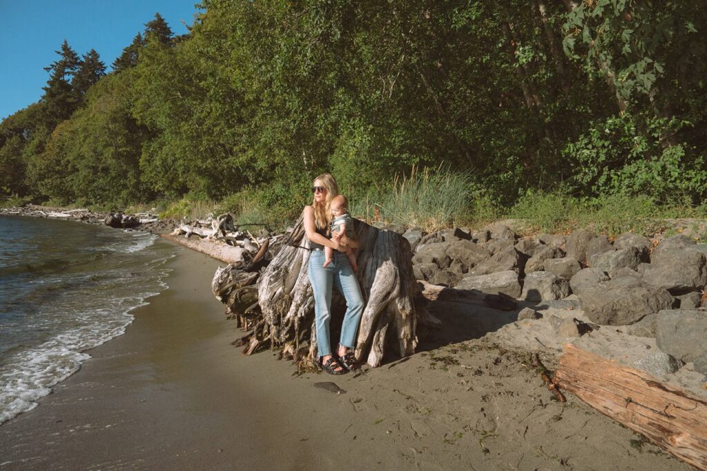 family beach newborn photos