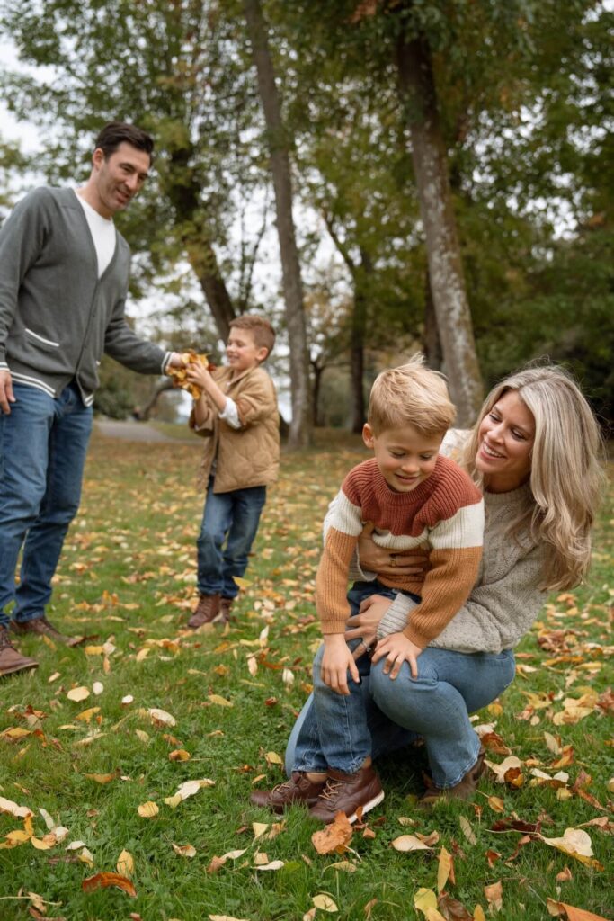 candid fall family photos