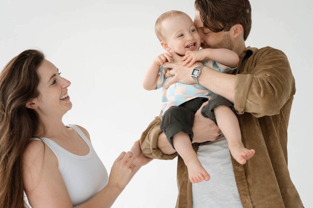 timeless family pictures in studio