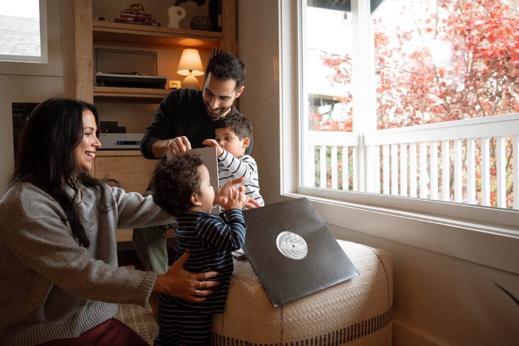 candid family photos in home