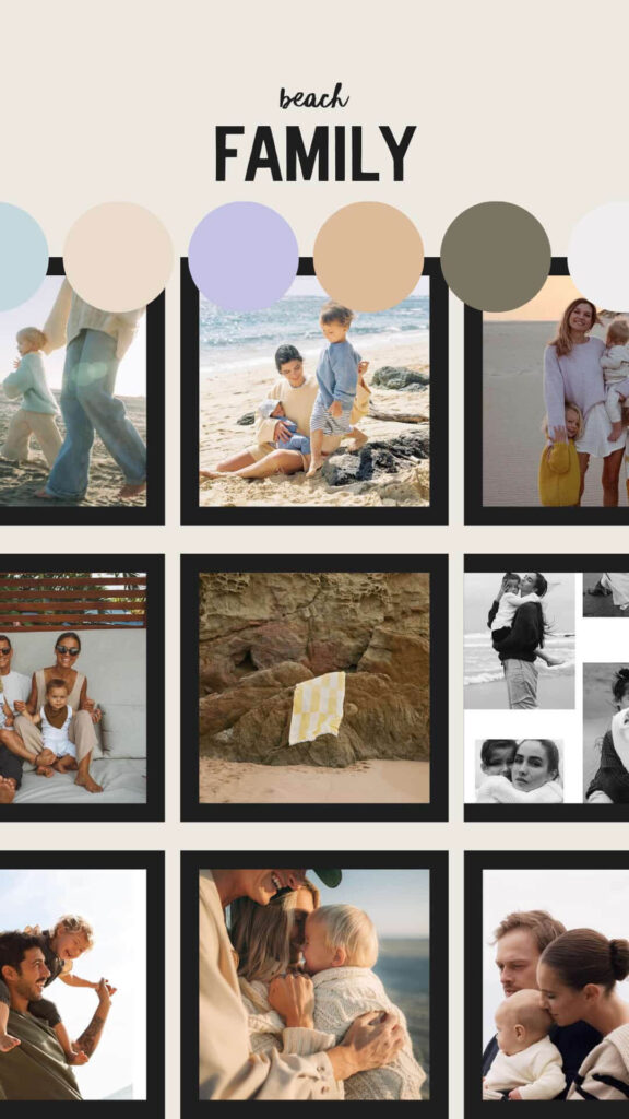 beach family moodboard