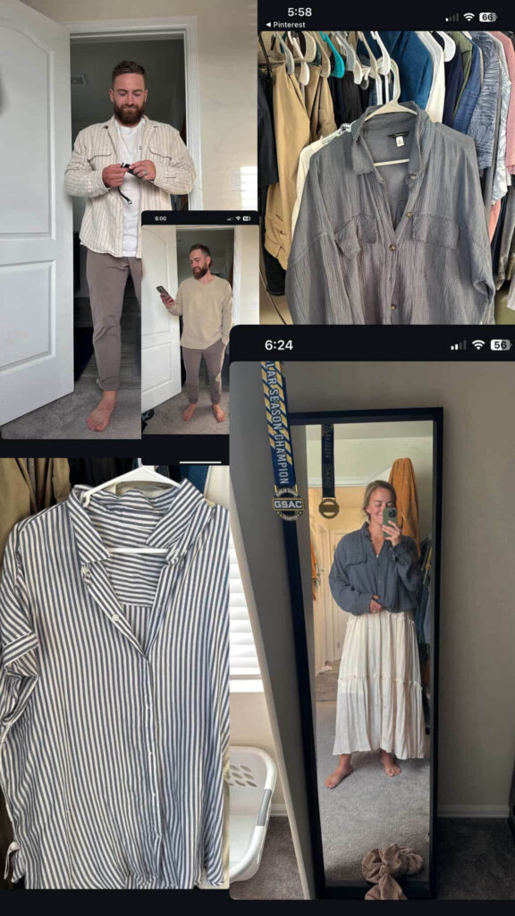 elevated beach outfits for mom and dad