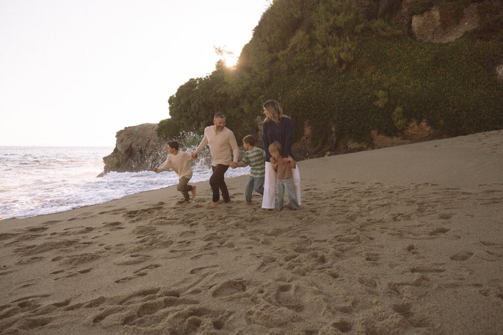 family beach photos in laguna