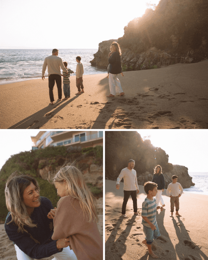 golden hour laguna beach family photos