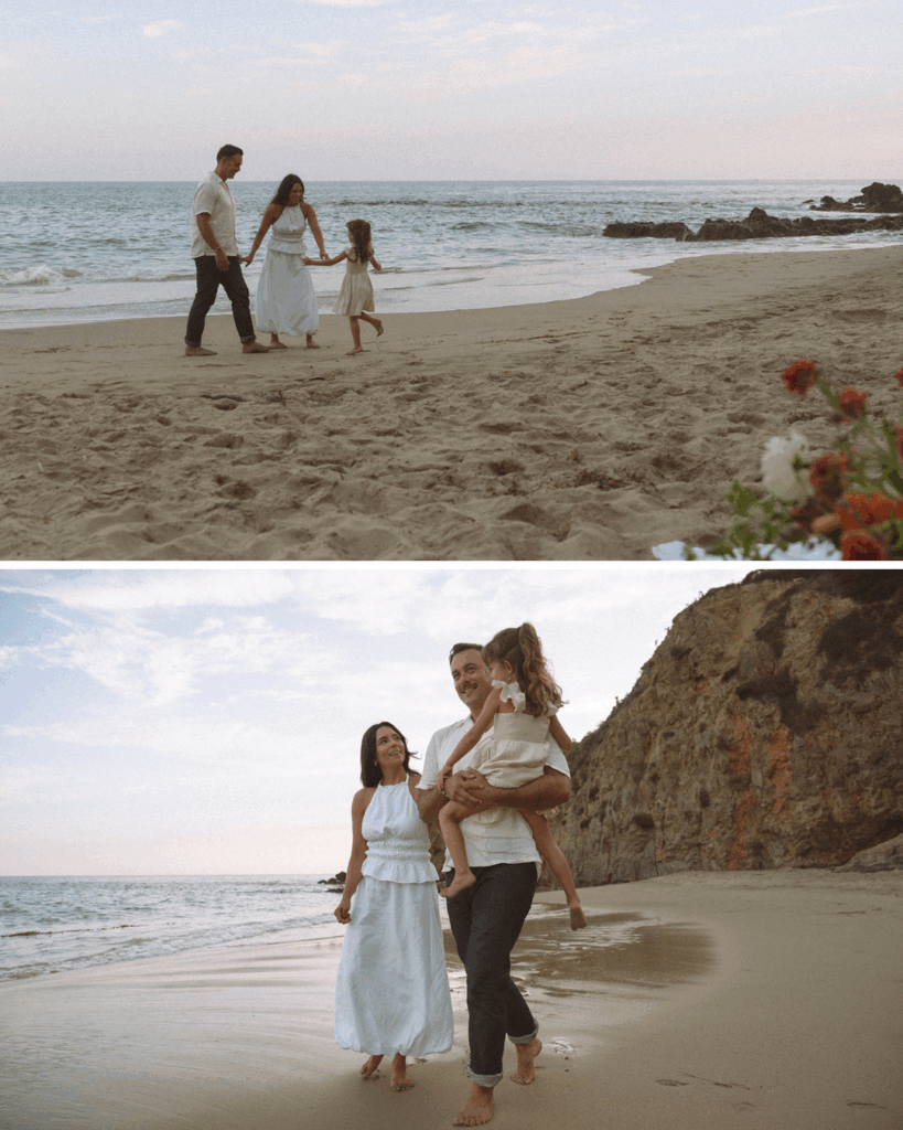 Laguna Beach family photos captured in golden light—perfect for parents who love candid connection.