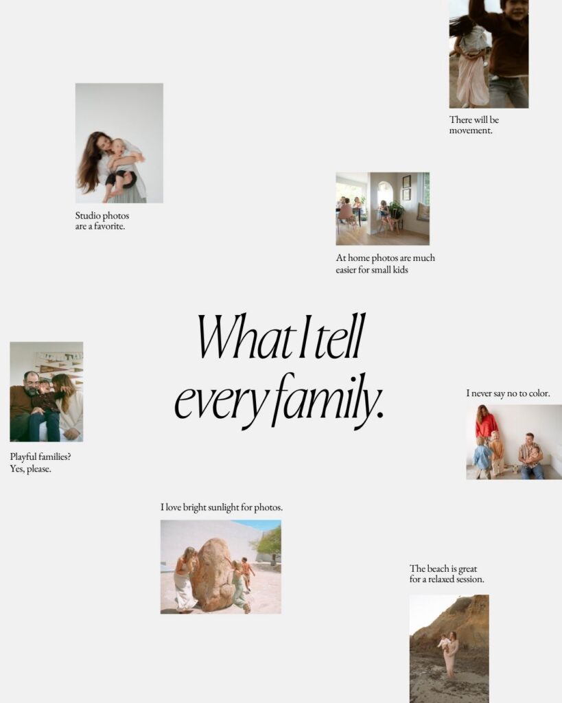 What I tell every family before a lifestyle photography session. Orange County family photographer